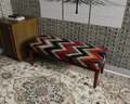 Black & Ivory Zigzag Chevron bench 1