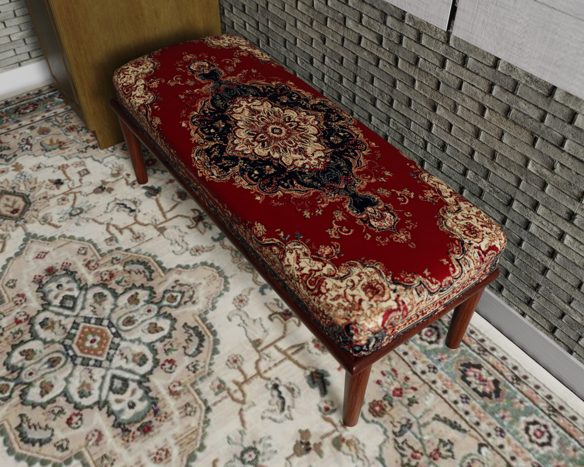 Crimson & Navy Royal Persian bench 3