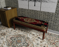 Black & Red Ornate Medallion bench 1