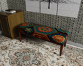 Emerald & Red Moroccan Medallion bench 1