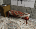 Terracotta Diamond Kilim bench 1