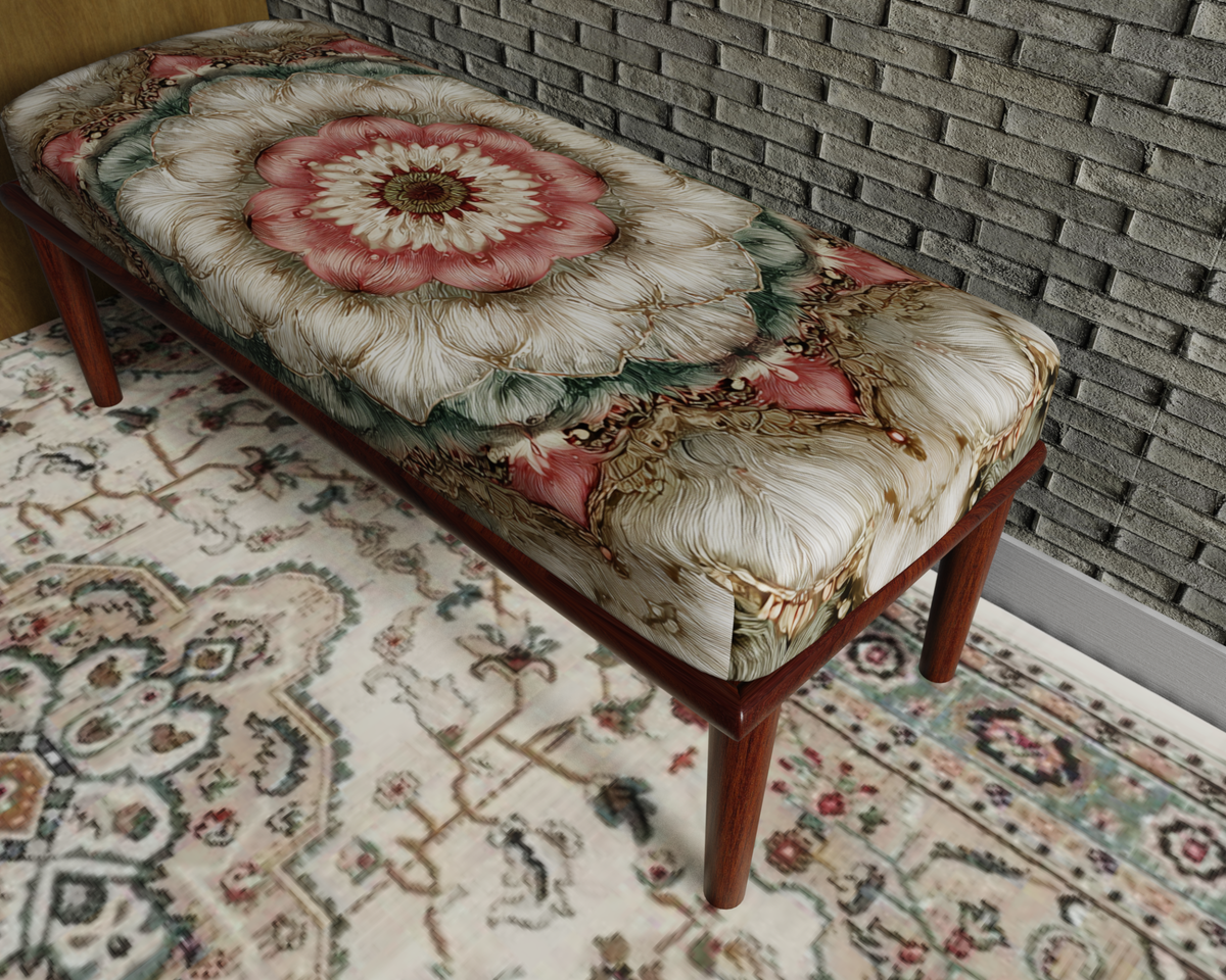 Blush Pink Floral Mandala bench 7