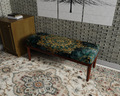 Teal & Gold Baroque Medallion bench 1