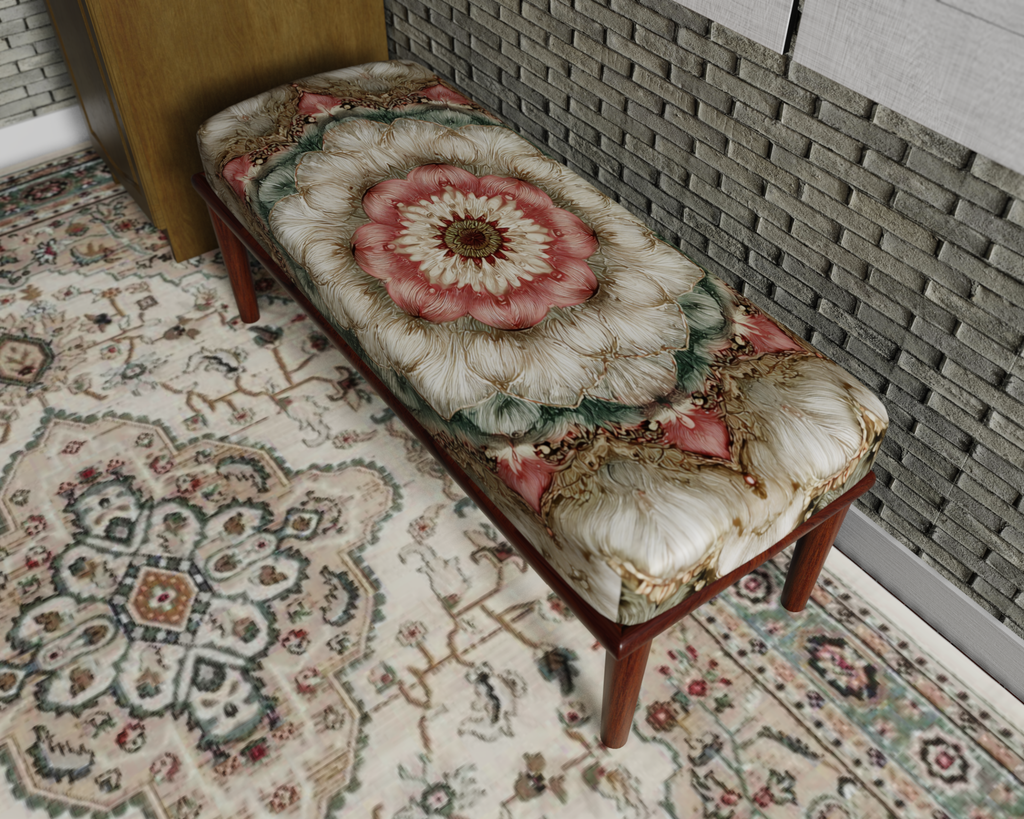 Blush Pink Floral Mandala bench 3