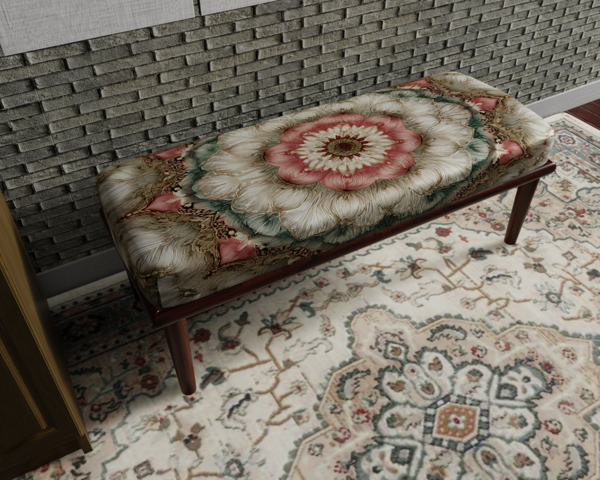 Blush Pink Floral Mandala bench 8