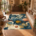 Astronaut Cats in Galaxy printed area rug