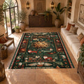 Celestial Sun Folk Art printed area rug