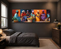 African Women at the Market canvas wall art, unframed canvas