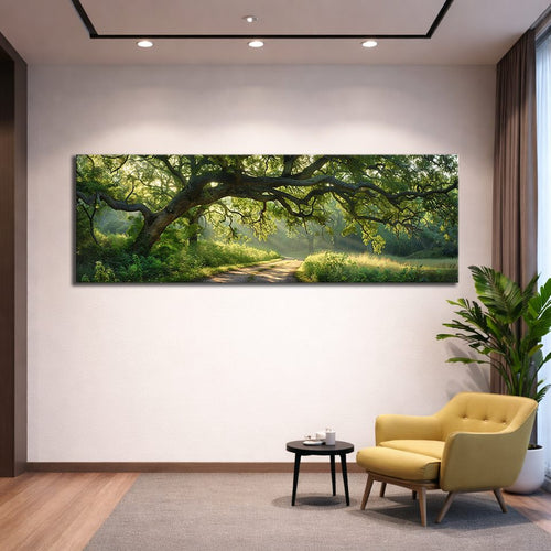 Ancient Oak Tree Country Path canvas wall art, unframed canvas