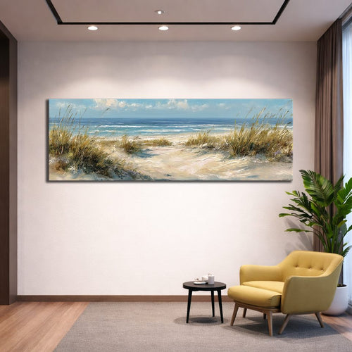 Beach Dunes and Ocean canvas wall art, unframed canvas