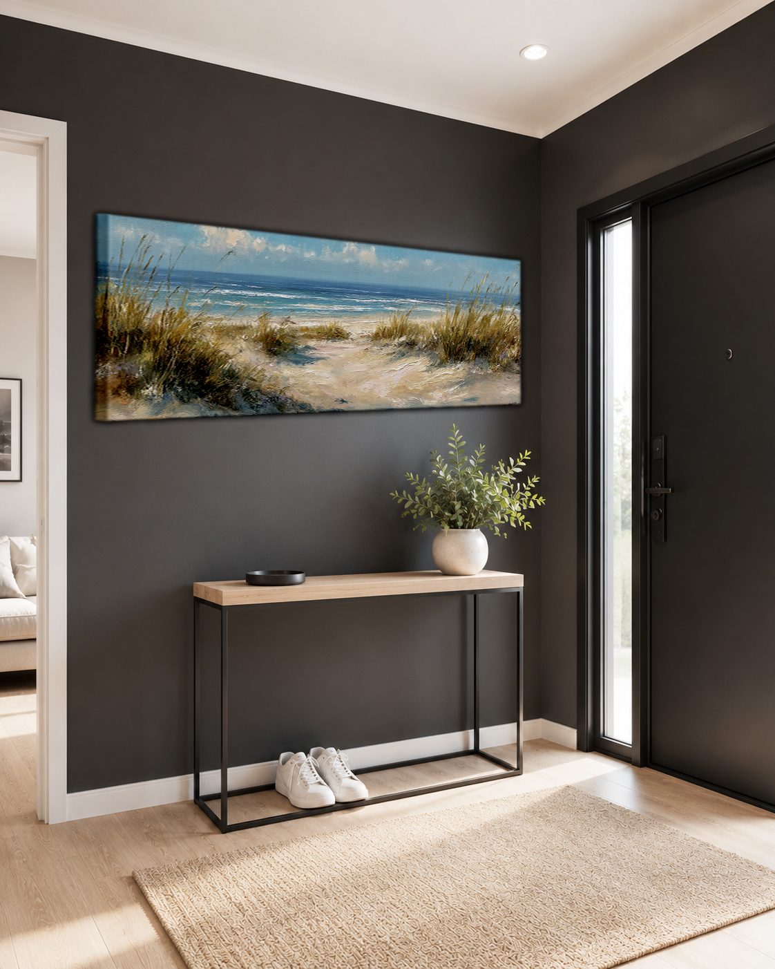 Beach Dunes and Ocean canvas wall art, unframed canvas