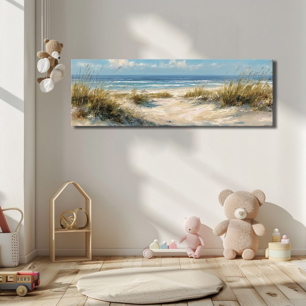 Beach Dunes and Ocean canvas wall art, unframed canvas