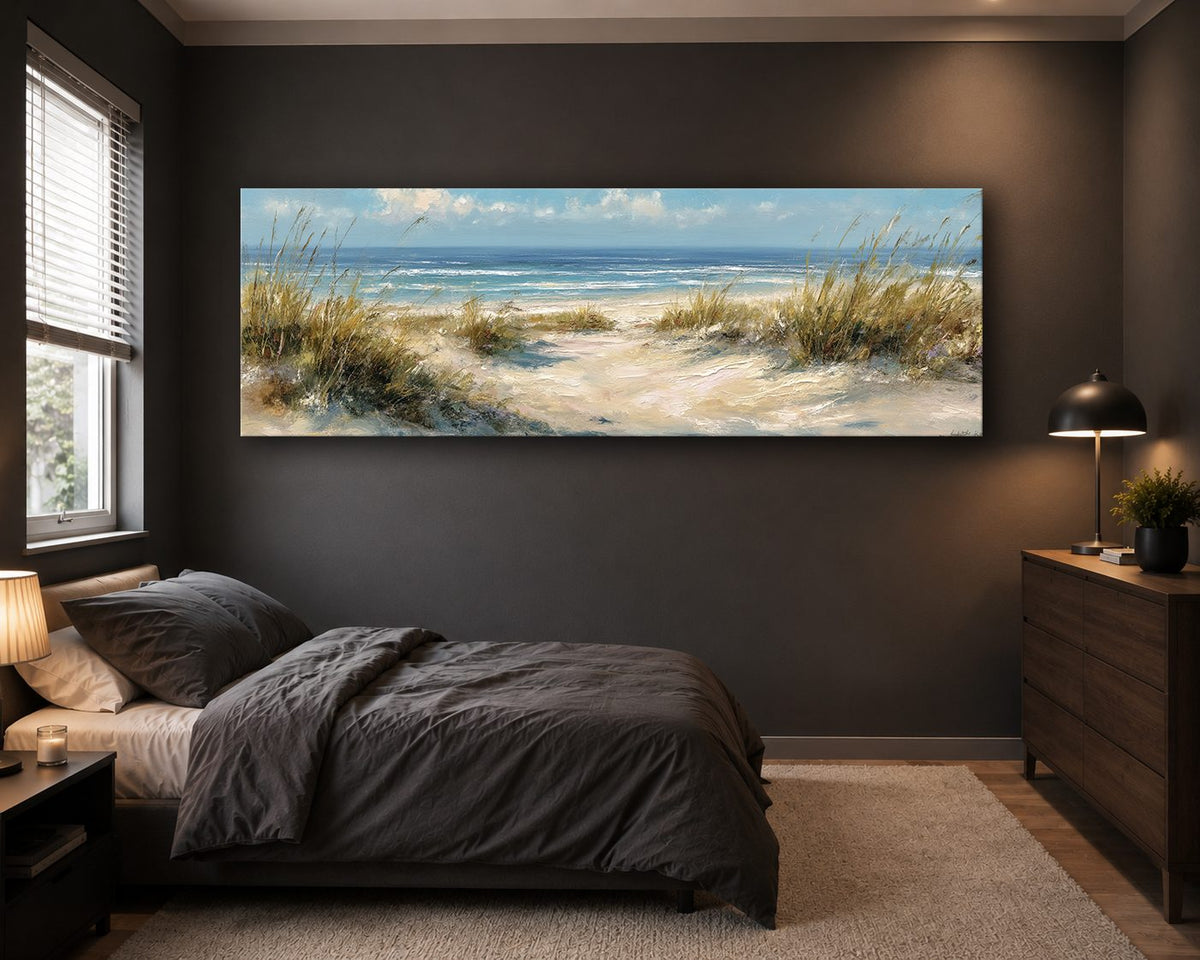 Beach Dunes and Ocean canvas wall art, unframed canvas