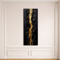 Black and Gold Textured Abstract canvas wall art, unframed canvas