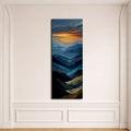 Blue Mountain Layers at Sunset canvas wall art, unframed canvas