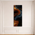 Copper and Slate Wood Wave Abstract canvas wall art, unframed canvas