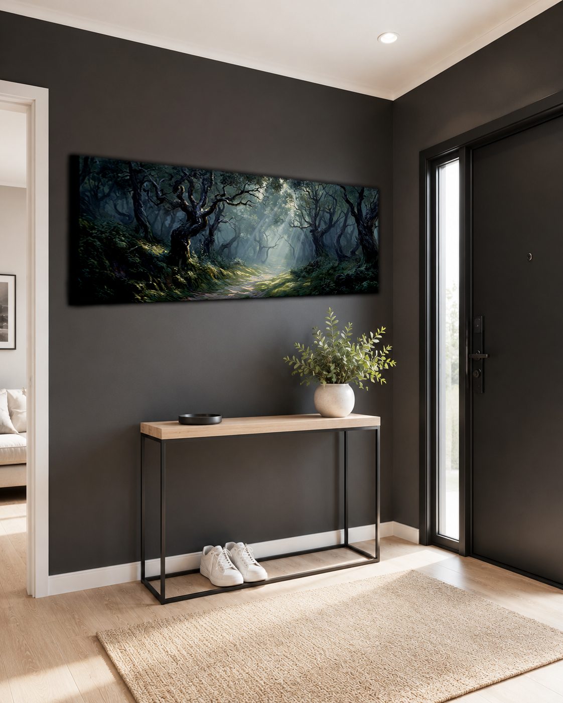 Enchanted Old Oak Forest canvas wall art, unframed canvas