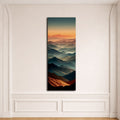 Layered Mountains at Dusk canvas wall art, unframed canvas