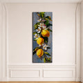 Lemon Branch with White Blossoms canvas wall art, unframed canvas