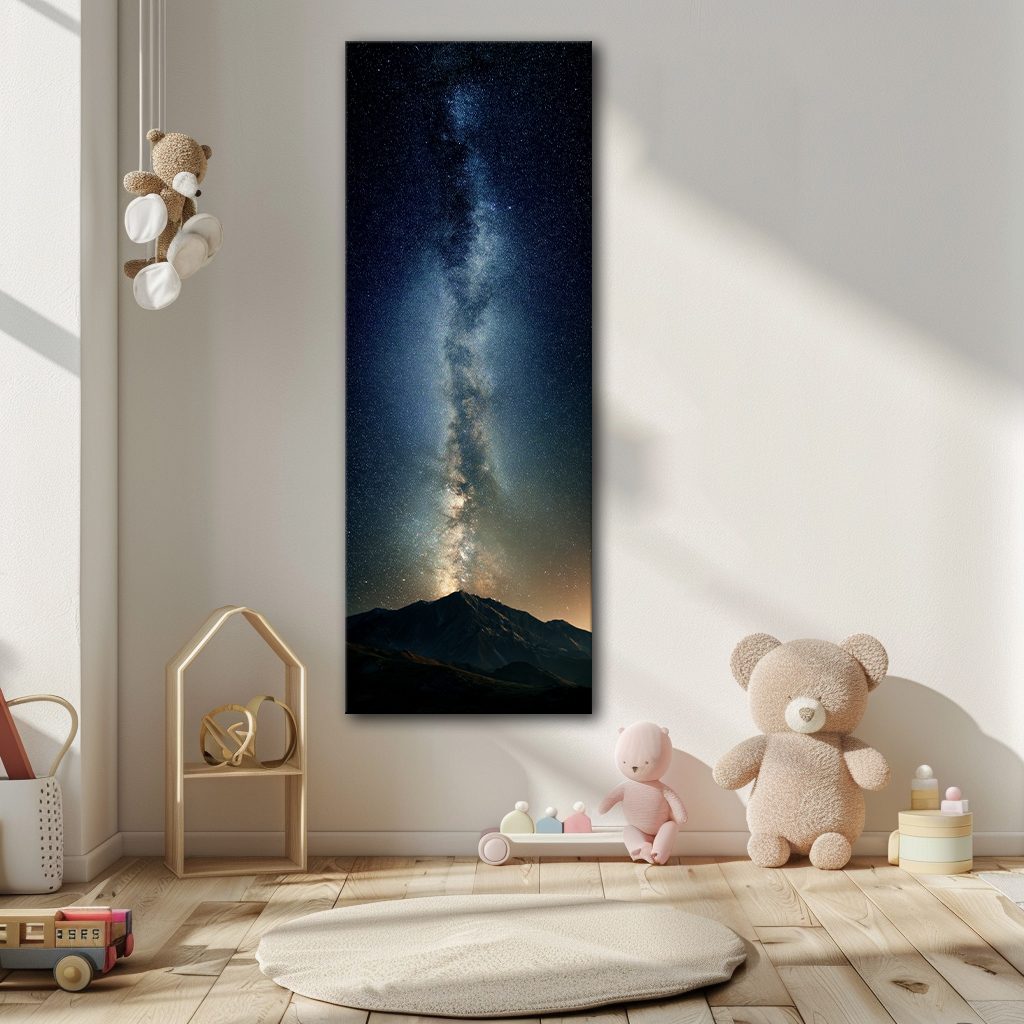 Milky Way Night Sky canvas wall art, unframed canvas