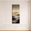 Misty Neutral Mountain Layers canvas wall art, unframed canvas