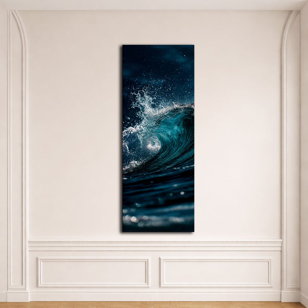 Ocean Wave Splash canvas wall art, unframed canvas