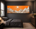 Orange Sky Silver Mountains canvas wall art, unframed canvas