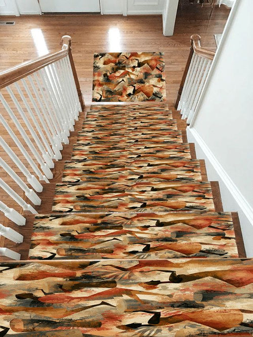 African Dancers Abstract Collage non-slip stair mat
