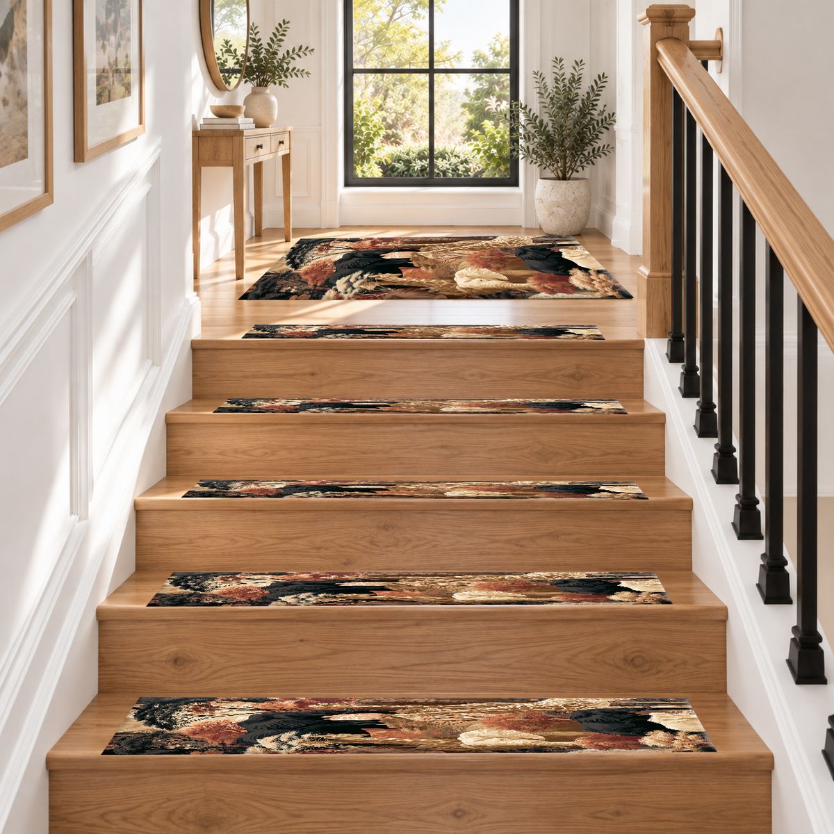African Safari Wildlife Scene non-slip stair mat