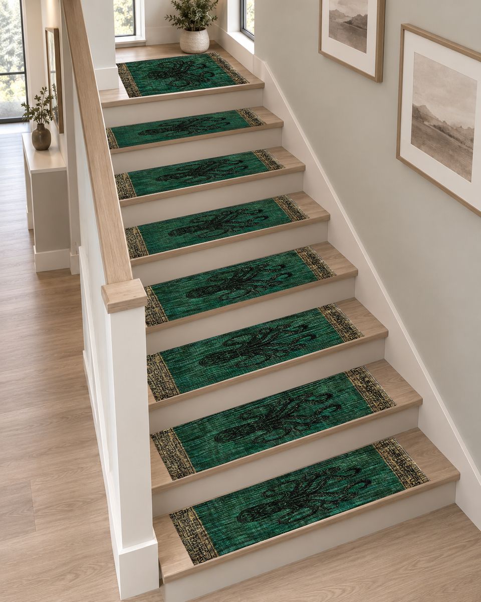 Emerald Octopus Vintage non-slip stair mat