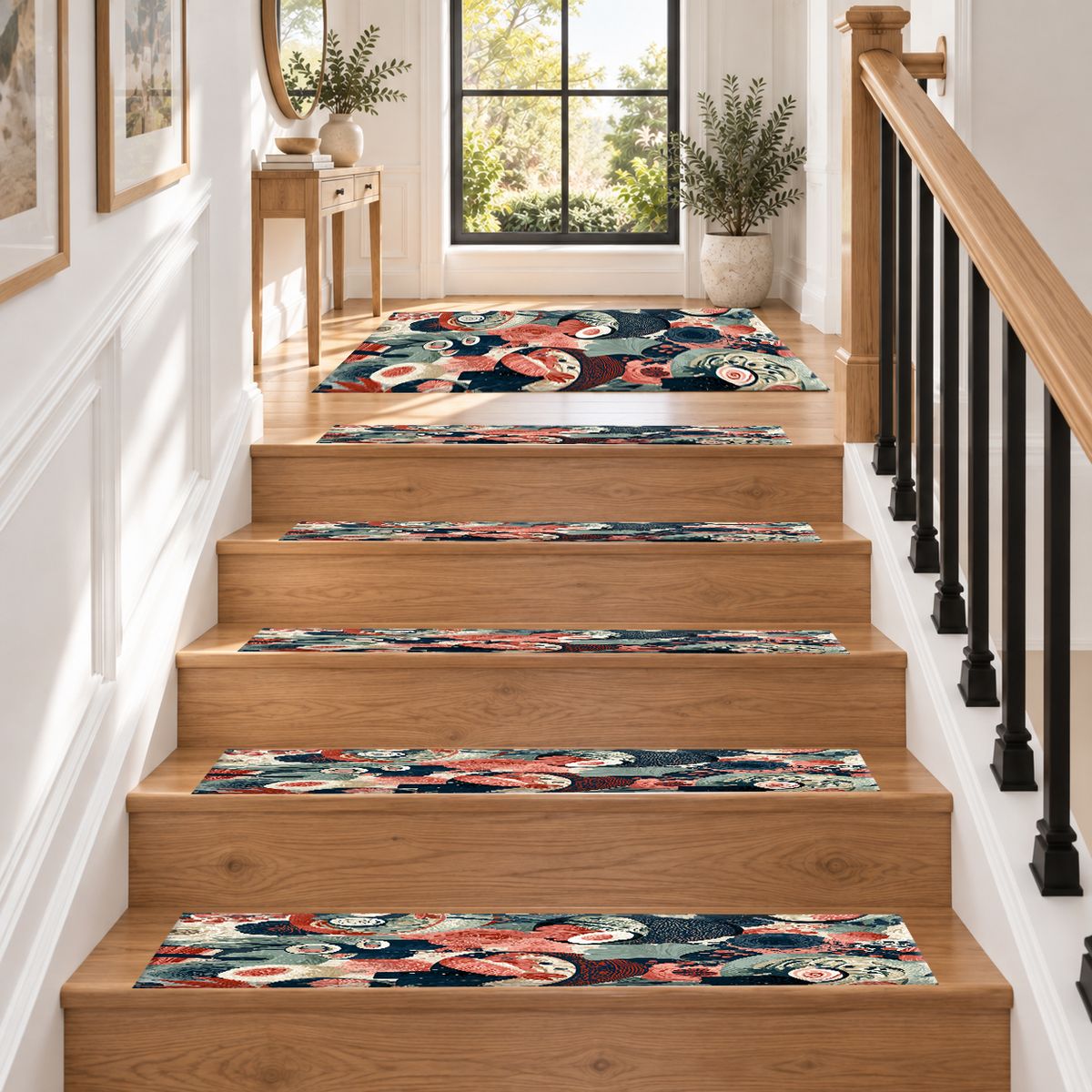 Japanese Food Bowls Pattern non-slip stair mat