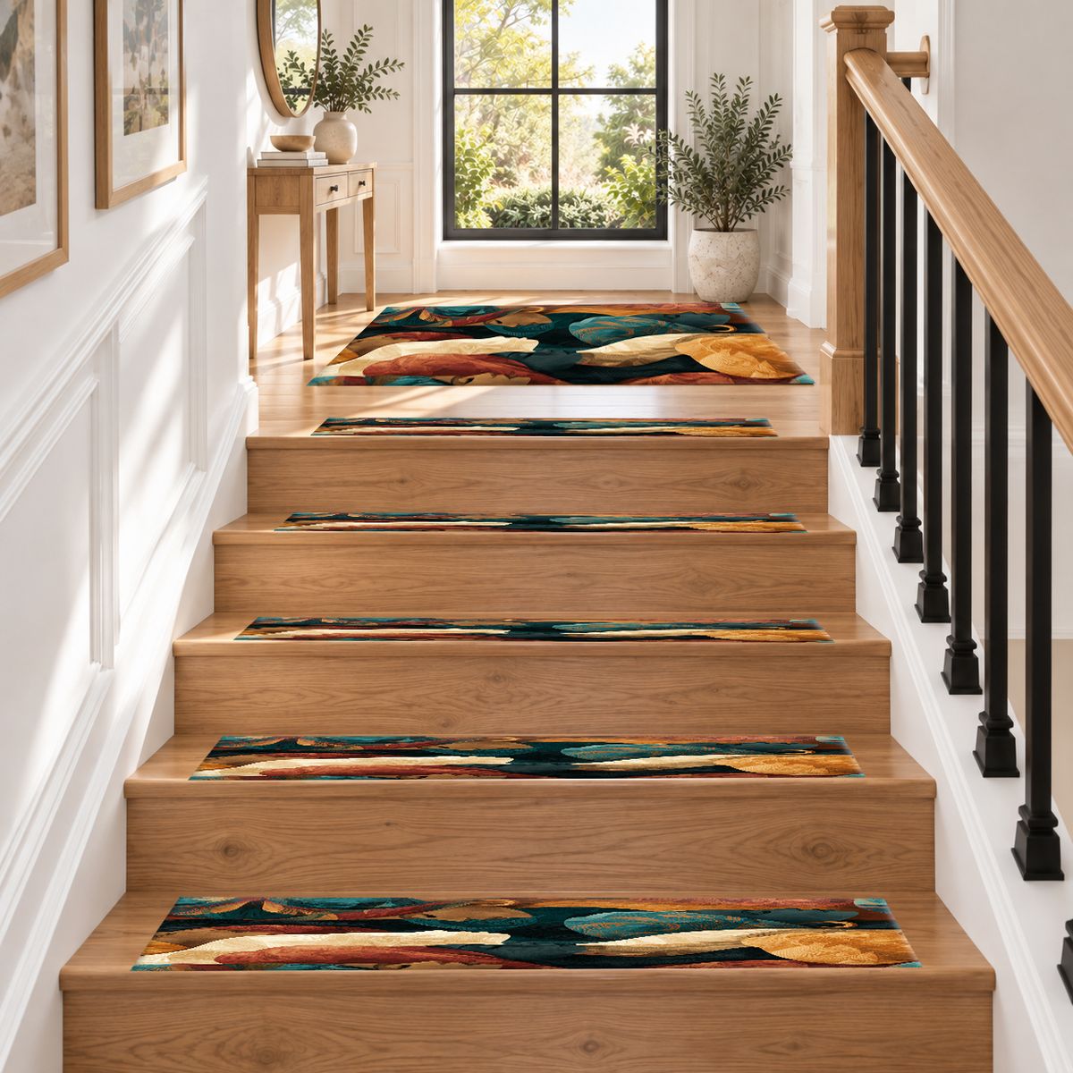 Women in Head Wraps Abstract non-slip stair mat
