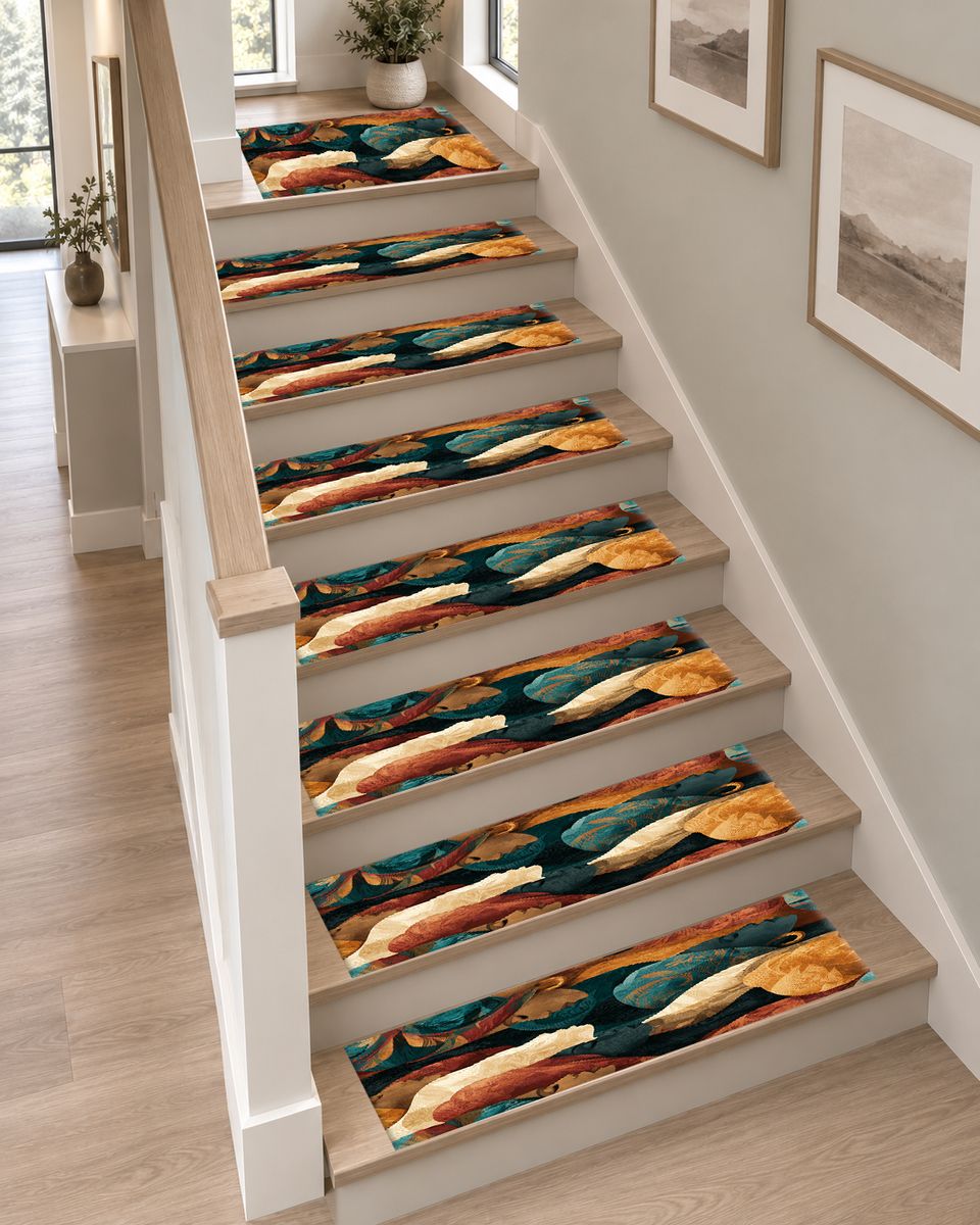 Women in Head Wraps Abstract non-slip stair mat