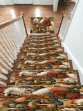 Red Fox Woodland Mushrooms non-slip stair mat