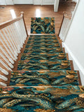 Teal Octopus Tentacle Swirl non-slip stair mat