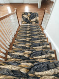 Gray Eagles Feather Pattern non-slip stair mat