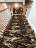 Brown Owl Feather Close Up non-slip stair mat