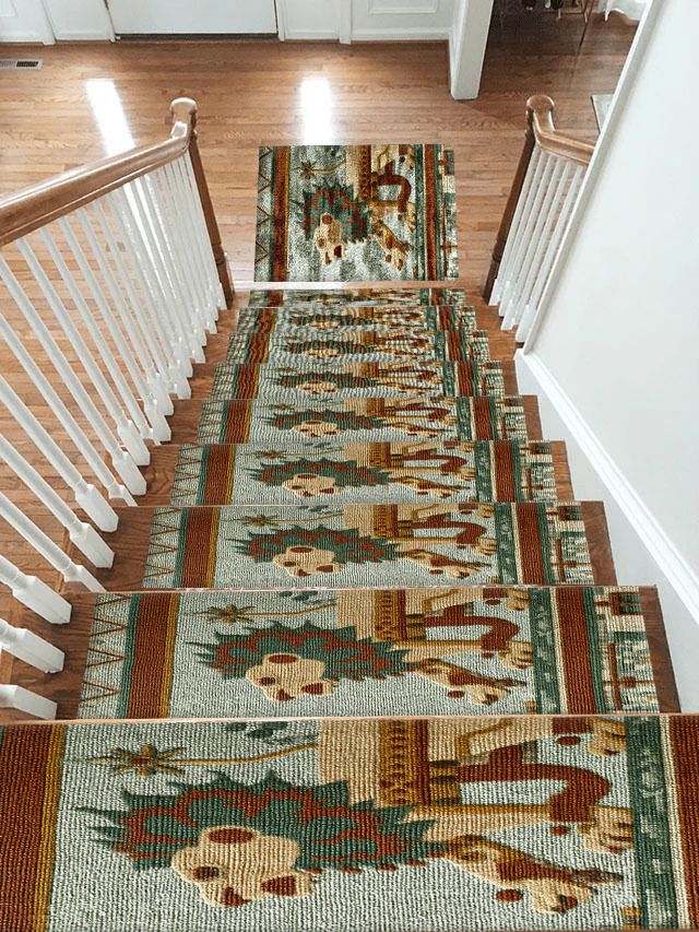 Ancient Lion Mosaic non-slip stair mat
