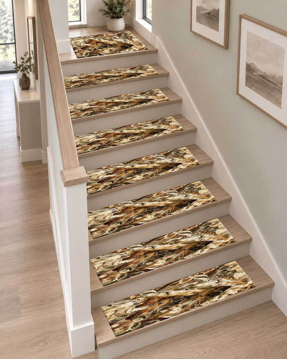 Giraffe Pattern Collage non-slip stair mat