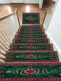 Emerald Snake Folk Border non-slip stair mat