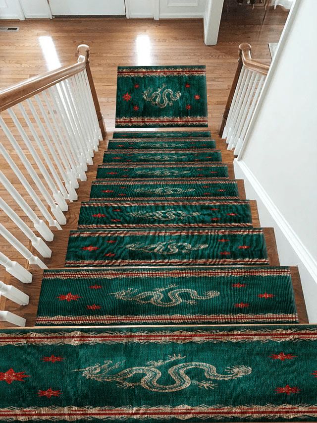 Dark Teal Dragon Runner non-slip stair mat