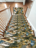Mountain Lake Landscape Patchwork non-slip stair mat