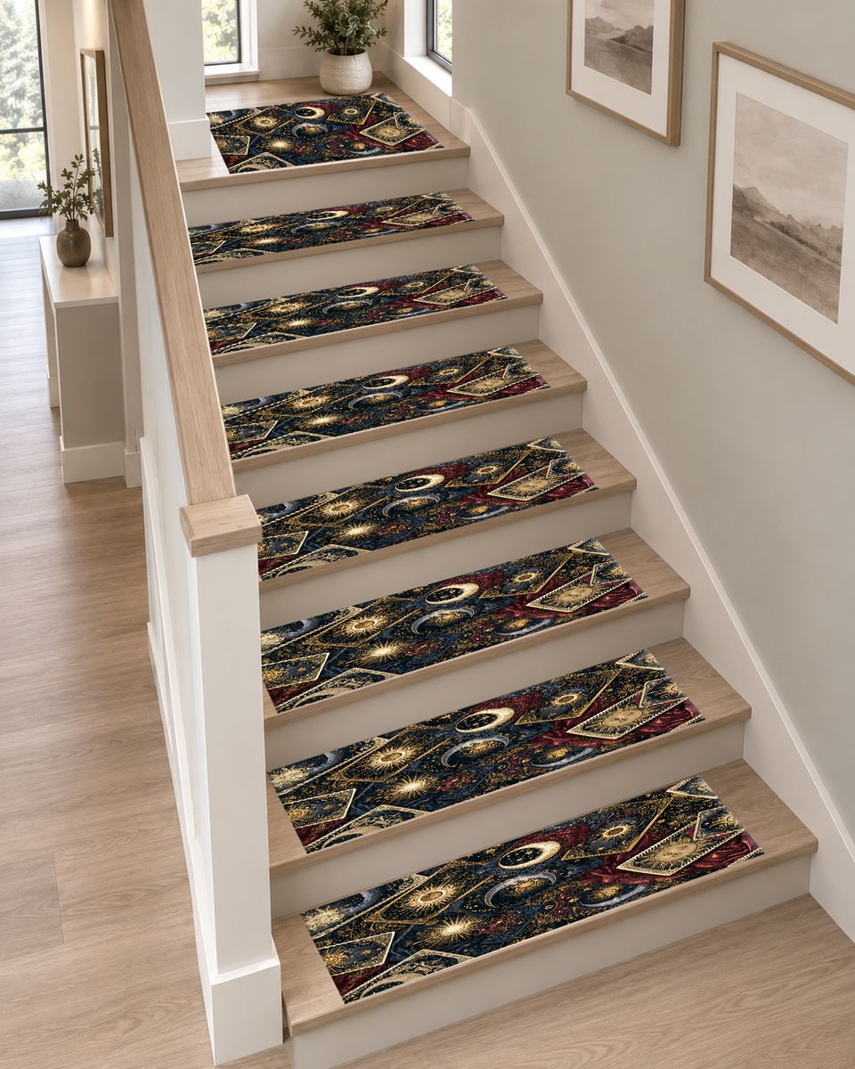 Celestial Tarot Cards non-slip stair mat