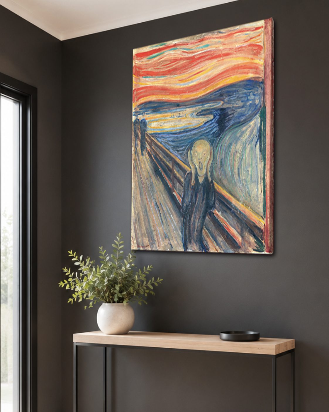 The Scream by Edvard Munch canvas wall art, unframed canvas