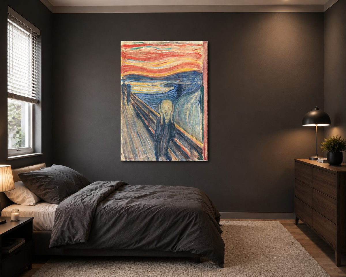 The Scream by Edvard Munch canvas wall art, unframed canvas