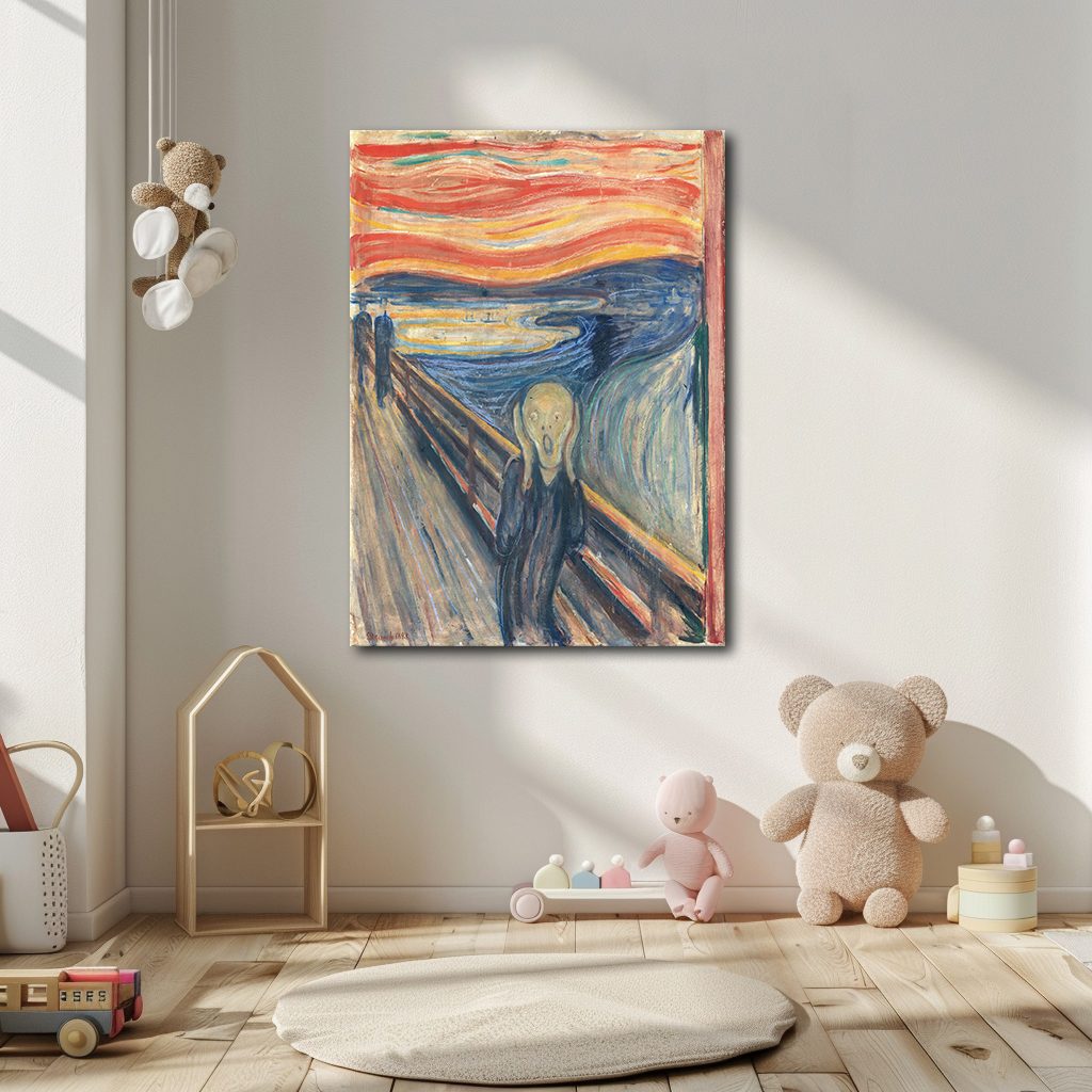 The Scream by Edvard Munch canvas wall art, unframed canvas