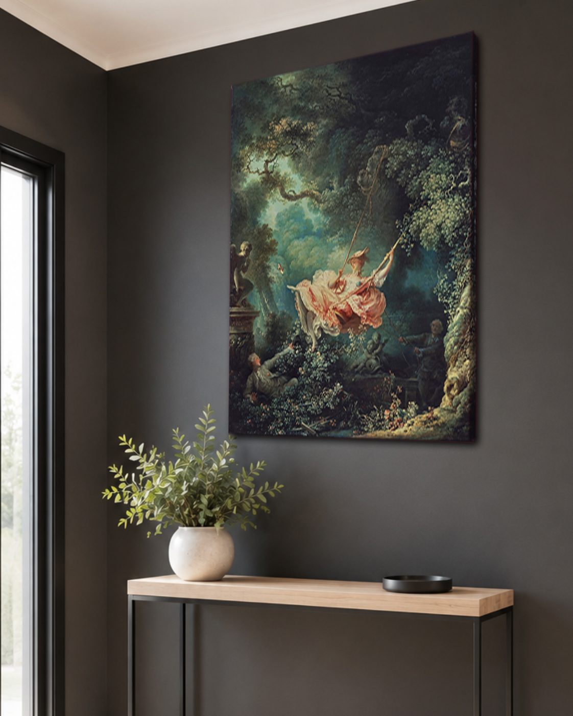 The Swing by Jean-Honoré Fragonard canvas wall art, unframed canvas