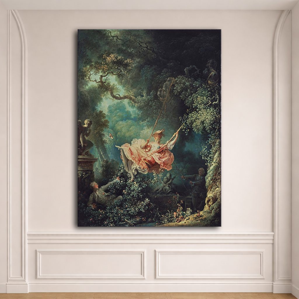 The Swing by Jean-Honoré Fragonard canvas wall art, unframed canvas