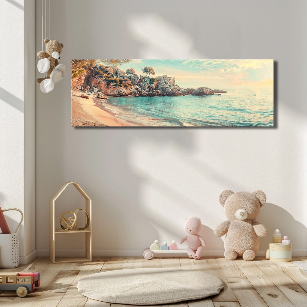 Turquoise Cove Beach canvas wall art, unframed canvas
