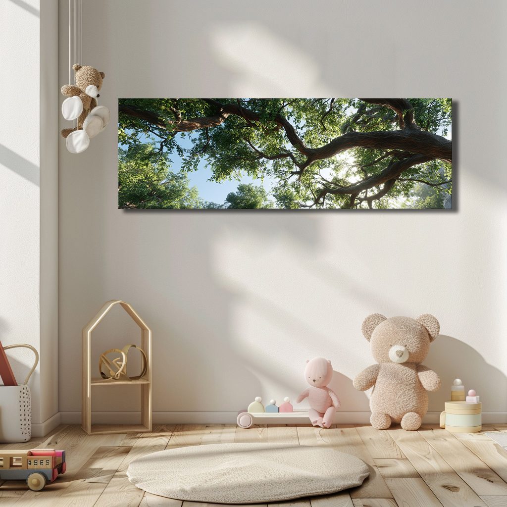 Under the Ancient Tree Canopy canvas wall art, unframed canvas